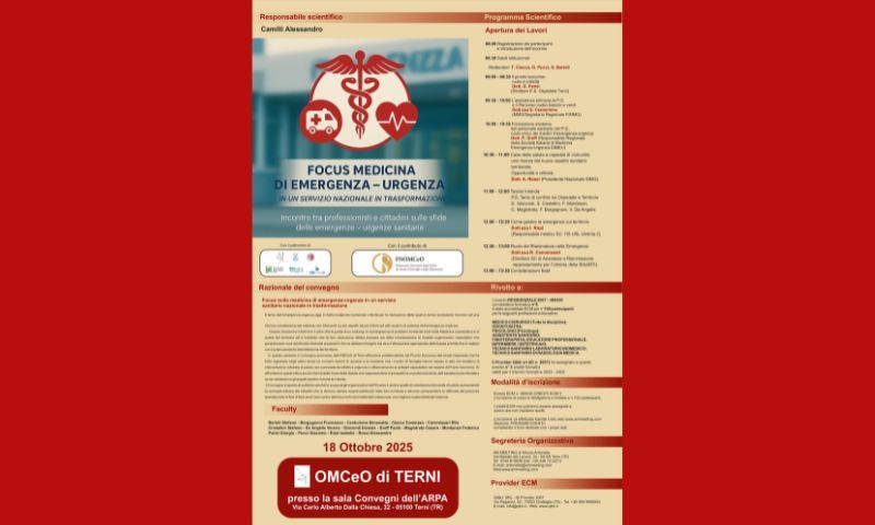 FOCUS MEDICINA DI EMERGENZA-URGENZA IN UN SERVIZIO NAZIONALE IN TRASFORMAZIONE - Incontro tra professionisti e cittadini sulle sfide delle emergenze-urgenze sanitarie 